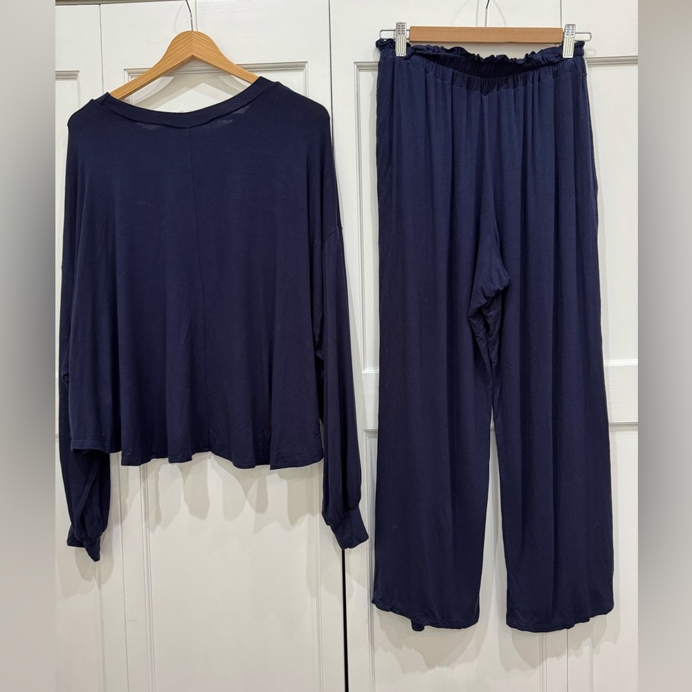 Buru Women's Navy Work From Home Loungewear Set Size S